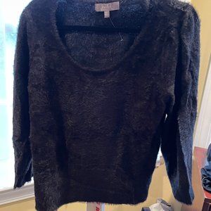 Black furry soft sweater
